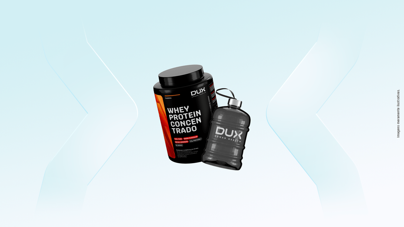 WHEY PROTEIN CONCENTRADO 900G + MINI GALÃO